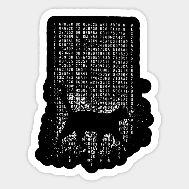 Cat In The Matrix Sticker by TeeAbe